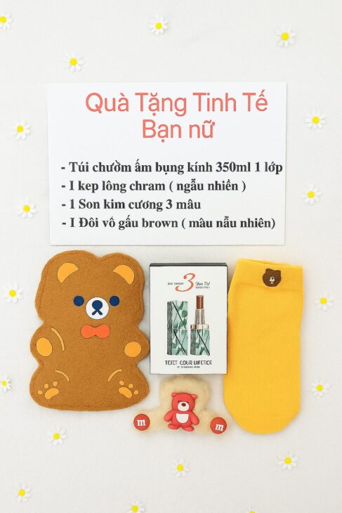 Quà tặng túi chườm ấm bụng kinh + phu kiện tặng bạn gái hoặc người thân yêu bất kì dịp nào cũng hợp