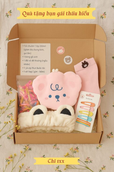 Quà tặng Vừa tâm lý vừa xinh túi chườm ấm bụng kèm phụ kiện cho nàng