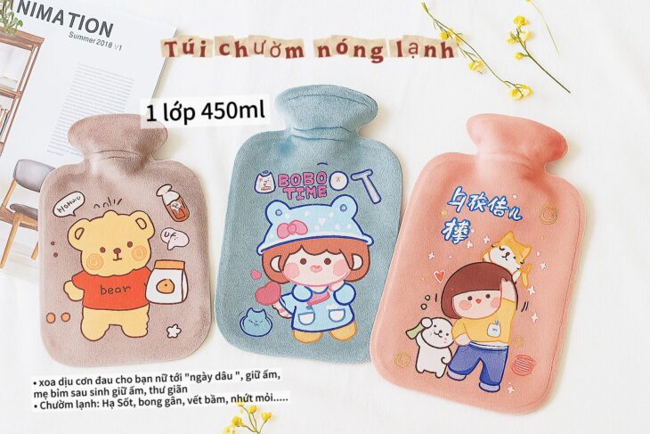 Túi chườm nóng lạnh 1 lớp 300ml – 350ml -450ml sale nhanh
