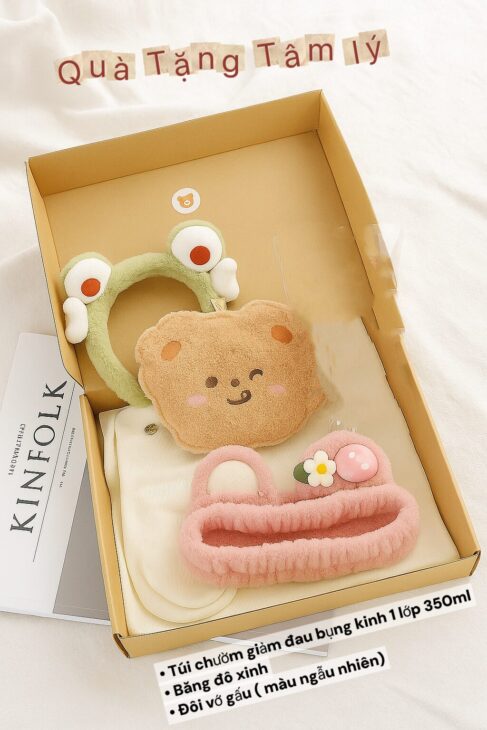 Quà tặng túi chườm ấm bụng kinh + phu kiện tặng bạn gái hoặc người thân yêu bất kì dịp nào cũng hợp