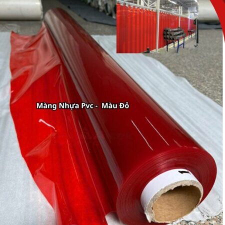 Màng nhựa pvc màu đỏ khổ lớn chất liệu bền đẹp, thu hút, cao cấp