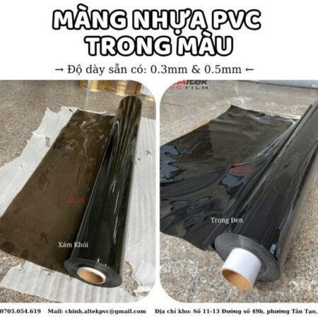 Vì sao màng nhựa pvc trong màu lại phổ biến ???
