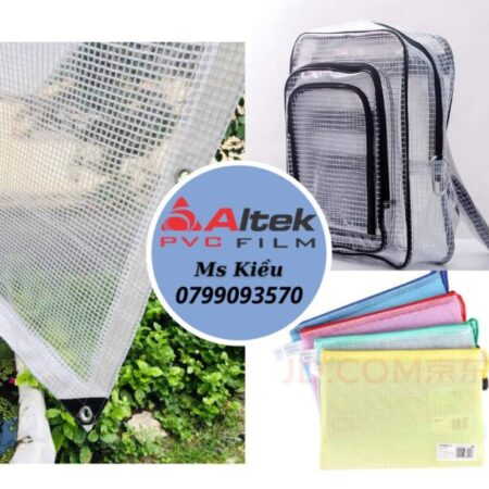 Màng nhựa pvc ô lưới 5mm có sợi định hình / giá gốc tận kho altek