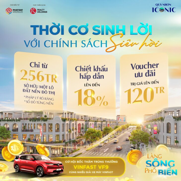 Chỉ từ 229 triệu đồng, đầu tư, sở hữu đất có sổ tại Quy Nhơn Iconic