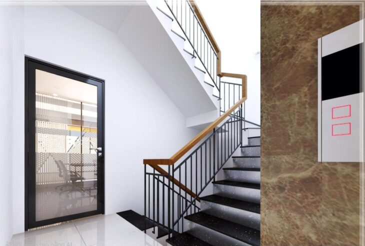 Cho thuê nhà mới, Hoàng Quốc Việt, thang máy; vỉa hè 125m2* 4T- 50 Tr