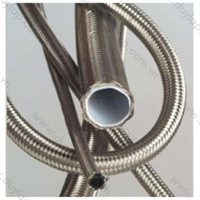 Ống teflon bọc lưới Inox , bọc bố vải xanh, đỏ