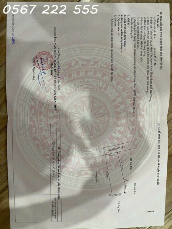 CƠ HỘI ĐẦU TƯ – LÔ ĐẤT ĐẸP NỞ HẬU, TRỤC CHÍNH MINH TÂN, KIẾN THỤY – GIÁ CHỈ 1.1x TỶ – ZALO 0567 222