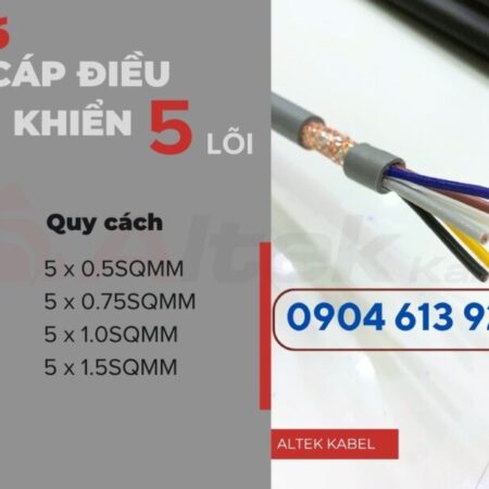 Cáp điện Altek Kabel 5 cores / cáp điều khiển 5×0.75mm phân phối Hà Nội, Đà Nẵng, HCM