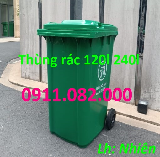 Thùng rác xử lý rác thải giá rẻ tại an giang- thùng rác 120l 240l 660l giá sỉ- lh 0911082000