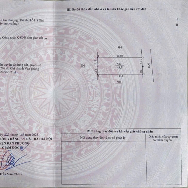 CC CẦN BÁN LÔ ĐẤT 43.7 MÉT Ở PHƯƠNG ĐÌNH – ĐAN PHƯỢNG- HÀ NỘI. NGÕ THÔNG. Ô TÔ QUA ĐẤT. GIÁ ĐẦU