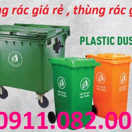 Cung cấp thùng xử lý rác, thùng rác 120l 240l giá rẻ tại đồng tháp- lh 0911082000