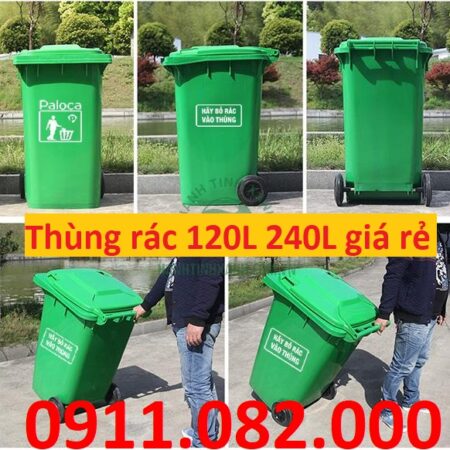 Sỉ lẻ giá rẻ thùng rác 240l giá rẻ tại vĩnh long- Thùng rác mới 100% bán chạy nhất-lh 0911082000