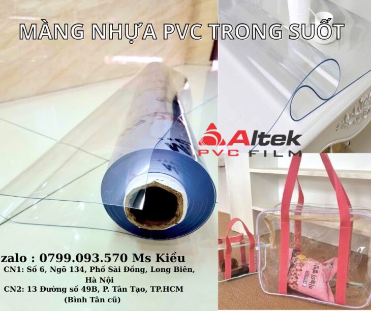 Altek pvc / màng nhựa pvc trong suốt–may túi xách , bao bì , bạt lấy ánh sáng