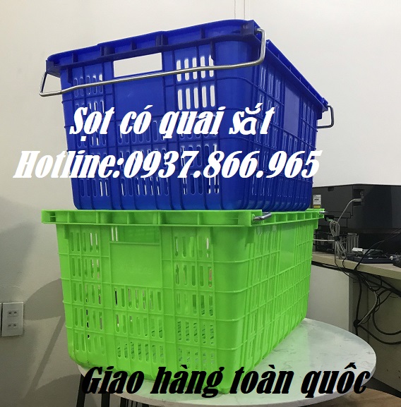 Sóng nhựa hở có quai sắt đa năng, sóng nhựa rỗng có quai xách tại Hà Nội, sọt nhựa