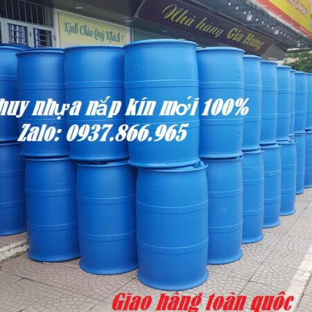 Thùng phuy nhựa nguyên sinh, phuy nắp kín, phuy,phuy nhựa, phi nắp mở