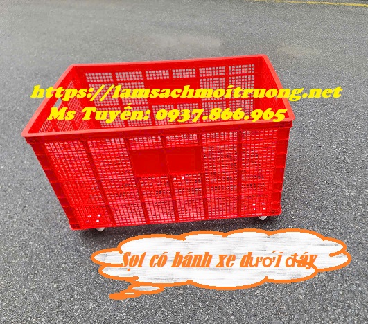 Sọt có bánh xe, bán sỉ sọt có bánh xe, sọt ship hàng tại Miền Bắc, bán sọt nhựa nguy