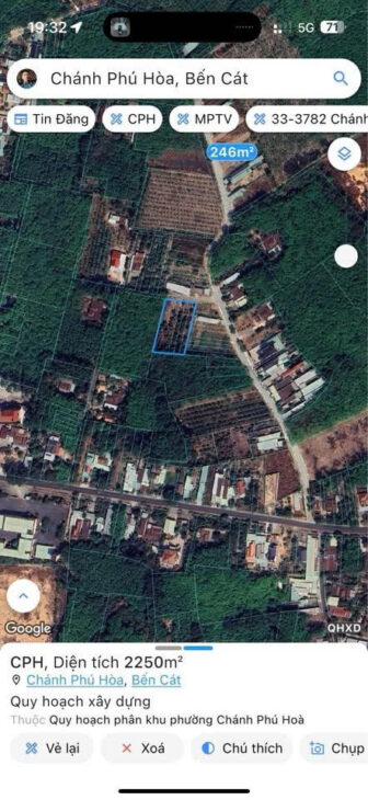 CẦN BÁN ĐẤT PHƯỜNG CHÁNH PHÚ HÒA – TX. BẾN CÁT,TỈNH BÌNH DƯƠNG – GẦN LỘ 7B