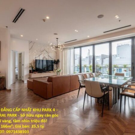 BÁN PENTHOUSE ĐẲNG CẤP NHẤT KHU PARK 4 – VINHOMES CENTRAL PARK – Sở hữu ngay căn góc hiếm