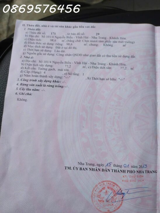 BÁN NHÀ CỦ NGAY CHỢ VĨNH HẢI, NHA TRANG KHÁNH HOÀ