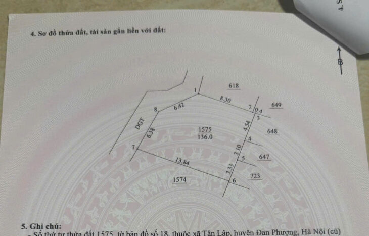 Bán đất Đan Phượng, lô góc 2 thoáng, oto vào tận đất, gần Vin Đan Phượng, giá đầu tư.