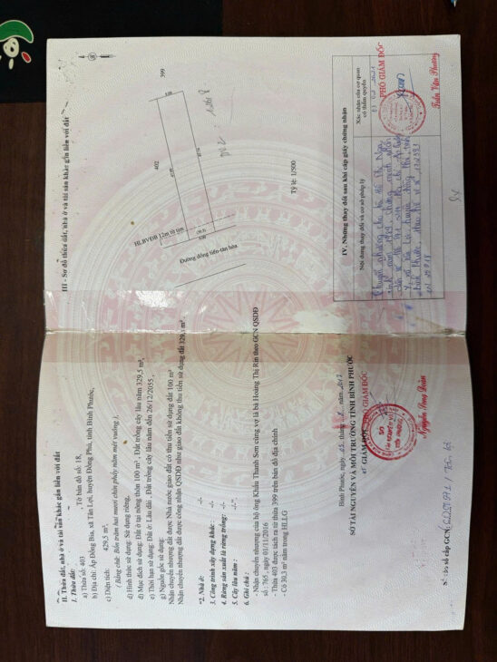 Cần bán lô đất tại xã Tân Lợi, huyện Đồng Phú, tỉnh Bình Phước