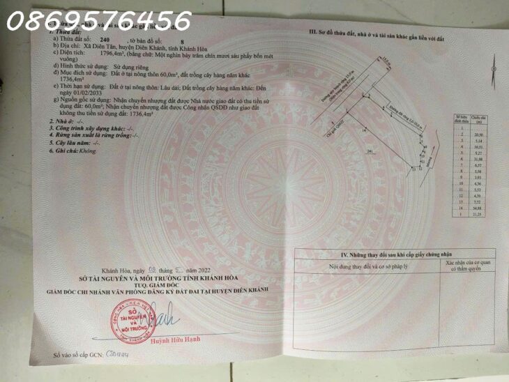 BÁN ĐẤT NỀN PHÂN LÔ TẠI DIÊN KHÁNH KHÁNH HOÀ