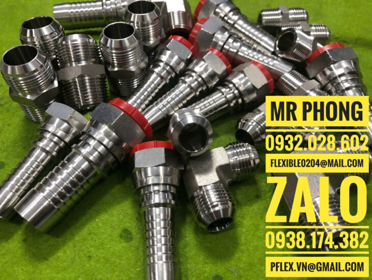 đầu ren côn lõm inox bấm ống thủy lực-đầu ren côn lõm inox bấm ống tuy ô thủy lực