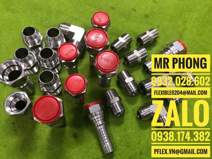 đầu ren côn lõm inox bấm ống thủy lực-đầu ren côn lõm inox bấm ống tuy ô thủy lực