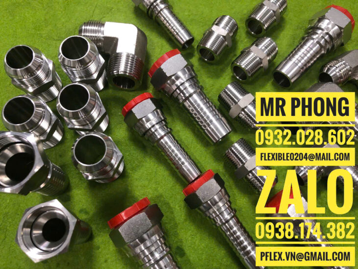 đầu ren côn lõm inox bấm ống thủy lực-đầu ren côn lõm inox bấm ống tuy ô thủy lực