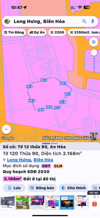 Bán đất 1 sẹt đường QL 51-Tại Long Hưng – Đồng Nai. 0909808615