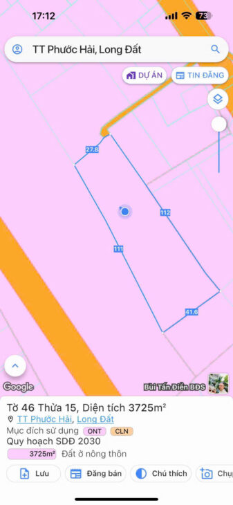 Chính chủ gửi bán đất ngay Mỹ Thuận-Long Mỹ-Bà Rịa (Phước Hải Long Đất mới,gần trường cấp 3 Dương
