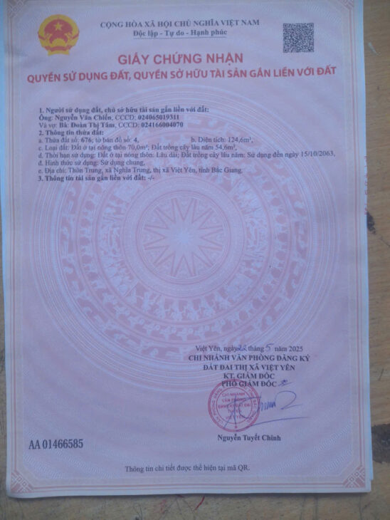 BÁN LÔ ĐẤT ĐẸP – GIÁ TỐT TẠI NGHĨA TRUNG – VIỆT YÊN – BẮC GIANG