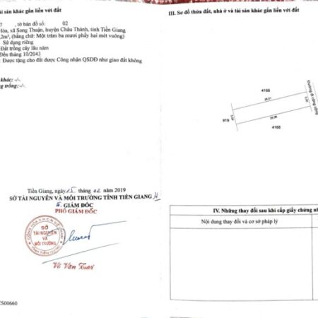 ĐẤT ĐẸP – GIÁ TỐT – CẦN BÁN NHANH 3 Lô Đất Vị Trí Đắc Địa Tại Song Thuận, Châu Thành, Tiền Giang