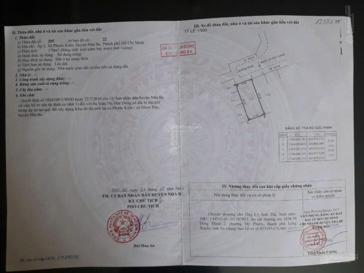 Chính chủ bán nhanh lô đất nền dự án Lập Phúc xã Phước Kiển, Nhà Bè