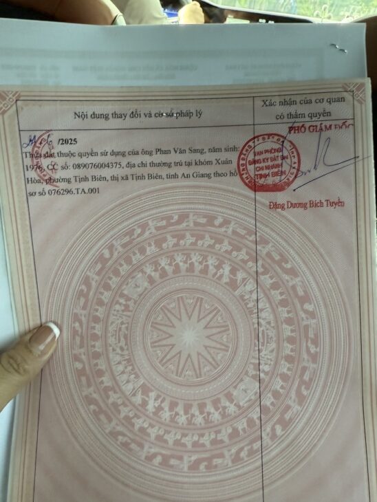 Bán nhà và đất tại QL91 thị xã Tịnh Biên, phường Tịnh Biên, An Giang