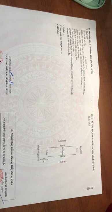 LÔ ĐẤT CỰC HIẾM – TUYẾN 2 ĐƯỜNG MÁNG TẠI BÃI HUYỆN – VÂN TRA, AN ĐỒNG, AN DƯƠNG, HẢI PHÒNG