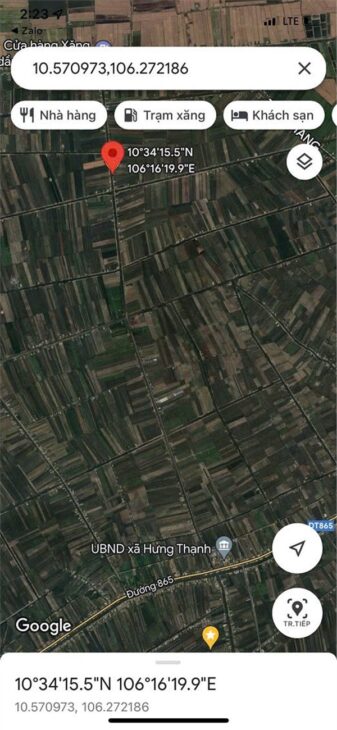 ĐẤT ĐẸP- GIÁ TỐT CẦN BÁN NHANH lô đất mặt tiền vị trí đắc địa tại huyện Tân Phước, tỉnh Tiền Giang