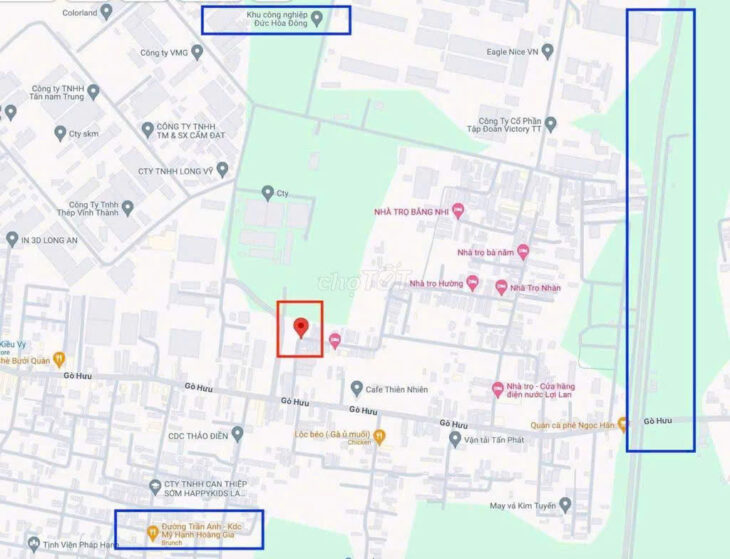 Chính chủ bán đất đường Gò Hưu, khu đất Trần Anh, Đức Hoà, Long An