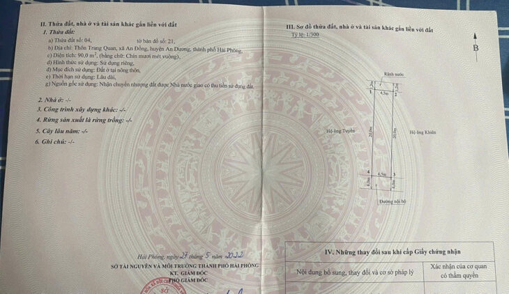 Lô đất SIÊU HIẾM tại Trang Quan – ngay chân cầu An Dương 1, vị trí vàng khó tìm, đầu tư hay an cư