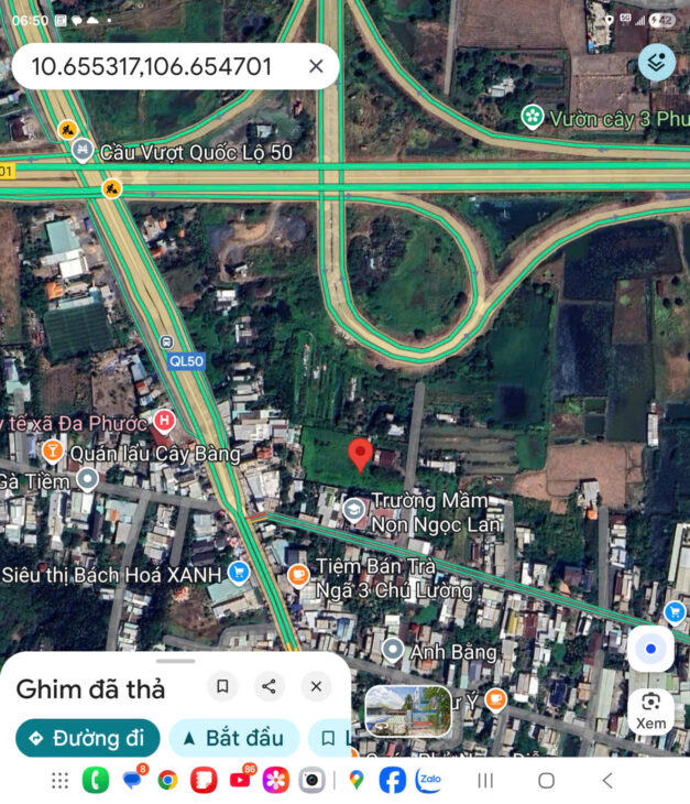 ĐẤT ĐẸP – GIÁ ĐẦU TƯ -CẦN BÁN LÔ ĐẤT VỊ TRÍ ĐẸP TẠI Đường Liên Ấp 2-3, Đa Phước, Bình Chánh, TP.HCM