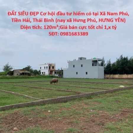 ĐẤT SIÊU ĐẸP Cơ hội đầu tư hiếm có tại Xã Nam Phú, Tiền Hải, Thái Bình (nay xã Hưng Phú, HƯNG YÊN) ĐẤT SIÊU ĐẸP Cơ hội đầu tư hiếm có tại Xã Nam Phú, Tiền Hải, Thái Bình (nay xã Hưng Phú, HƯNG YÊN)