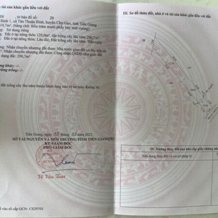 ĐẤT ĐẸP – GIÁ TỐT – CHÍNH CHỦ CẦN BÁN TẠI xã Tân Thuận Bình, Đồng Tháp ĐẤT ĐẸP – GIÁ TỐT – CHÍNH CHỦ CẦN BÁN TẠI xã Tân Thuận Bình, Đồng Tháp