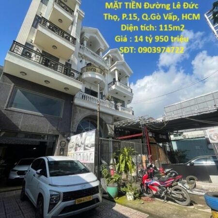 NHÀ ĐẸP – GIÁ TỐT– CHÍNH CHỦ CẦN BÁN CĂN NHÀ 2 MẶT TIỀN Đường Lê Đức Thọ, P.15, Q.Gò Vấp, HCM