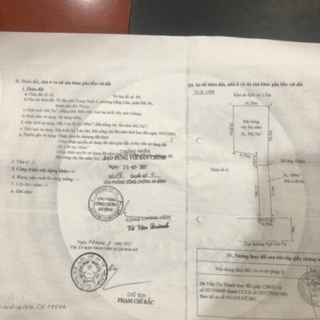 Bán 506m2 đất mặt đường Ngô Gia Tự phường Đằng Lâm quận Hải An Hải Phòng