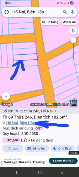 CHÍNH CHỦ CẦN BÁN Lô Đất Full Thổ Cư Tại Xã Hố Nai 3, Huyện Trảng Bom, Tỉnh Đồng Nai.