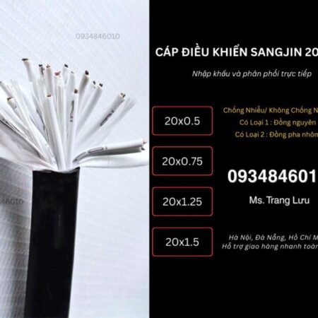 Cáp RVVP/ CXV 20×0.5/20×0.75/20×1.25/20×1.5 Hà Nội, Đà Nẵng, HCM