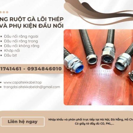 Ống ruột gà lõi thép phi 3/8, 1/2, 3/4, 1, 1 1/4