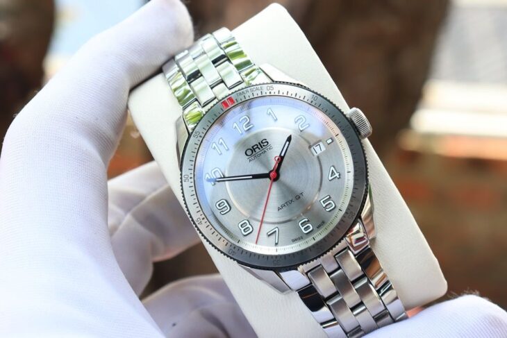 ĐH Nam : Oris Artix GT Day Date Automatic, Dial Grey, Số học trò – Size 37mm fullbox