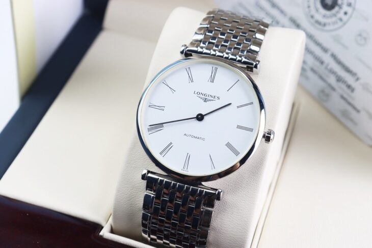 ĐH Nam : Longines La Grande L4.908.4.11.6 Automatic dây thép – Size 36mm fullbox…