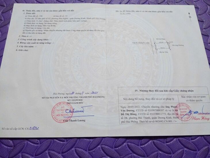 Lô đất 51,4m² – gần Vinhomes Dương Kinh – Giá chỉ 9xx triệu ZALO 0567 222 555